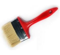 Кисть флейцевая универсальная MAKLER натуральная щетина, для всех типов эмалей/лаков/красок, пластиковая ручка и нержавеющая оправа В100