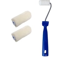 Мини-валик в сборе ACCURATE 395х75х45 Велюр 60мм ворс 5мм + 2 сменных ролика Лаки 31306030/2