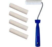 Мини-валик в сборе ACCURATE 475х125х45 Велюр 110мм ворс 5мм + 4 сменных ролика Лаки 31311030/4