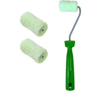 Мини-валик в сборе ACCURATE 395х75х45 Микроволокно 60мм ворс 11мм + 2 сменных ролика Для дерева 35006000/2