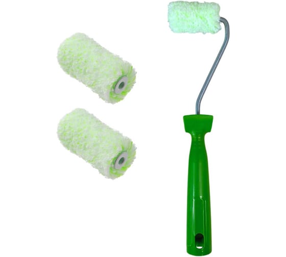 Мини-валик в сборе ACCURATE 395х75х45 Микроволокно 60мм ворс 11мм + 2 сменных ролика Для дерева 35006000/2 1