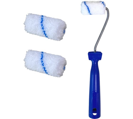 Мини-валик в сборе ACCURATE 395х75х45 Микрофибра 60мм ворс 5мм + 2 сменных ролика Лаки 31306010/2 1