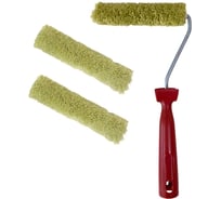 Мини-валик в сборе ACCURATE 400х165х45 Полиакрил 150мм ворс 12мм + 2 сменных ролика Водные краски 33150180/2