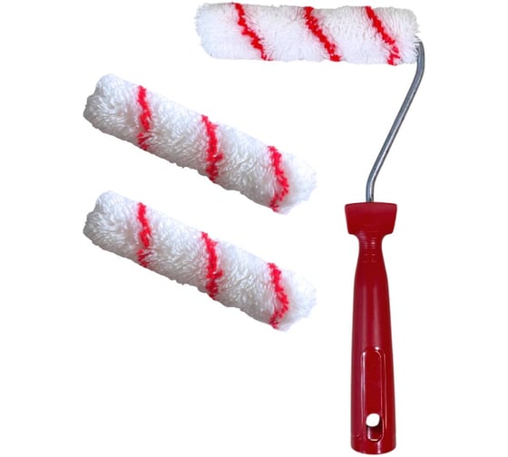 Мини-валик в сборе ACCURATE 400х165х45 Полиамид 150мм ворс 11мм + 2 сменных ролика Водные краски 33150170/2 1