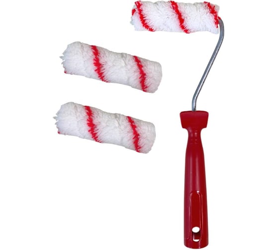 Мини-валик в сборе ACCURATE 395х125х45 Полиамид 110мм ворс 11мм + 2 сменных ролика Водные краски 33110170/2 1