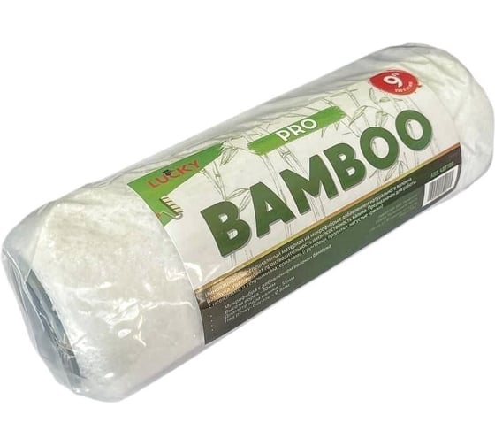 Валик LUCKY BAMBOO PRO 230мм, микрофибра с волокнами бамбука, высота ворса 10мм, ядро 55мм, под ручку-бюгель Ø8мм 487709 1