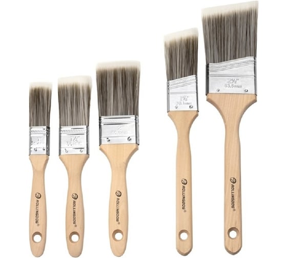 Набор кистей Rollingdog Standard 25/38/38/50/63мм, 5шт, синтетика, 10542 1