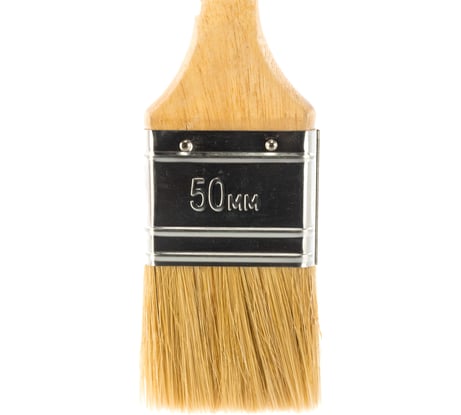 Плоская кисть STAYER UNIVERSAL-EURO светлая натуральная щетина, деревянная ручка, 50мм, 2" 0102-050
