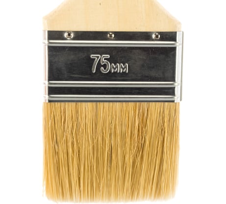 Плоская кисть STAYER UNIVERSAL-EURO светлая натуральная щетина, деревянная ручка, 75мм, 3" 0102-075