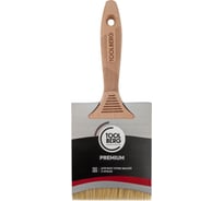 Кисть плоская Toolberg Премиум, смешанная щетина, дер. бук. рук., 100мм ЛА-00005133