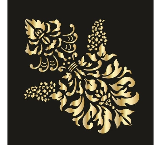 Пластиковый трафарет Luxart Template Дамаск 2 , 20х20 см, толщина 1,5-2 мм TR02P2020