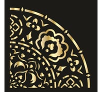 Пластиковый трафарет Luxart Template Мандала-Скиф, четверть 50х50 см, толщина 1,5-2 мм. TR64P5050