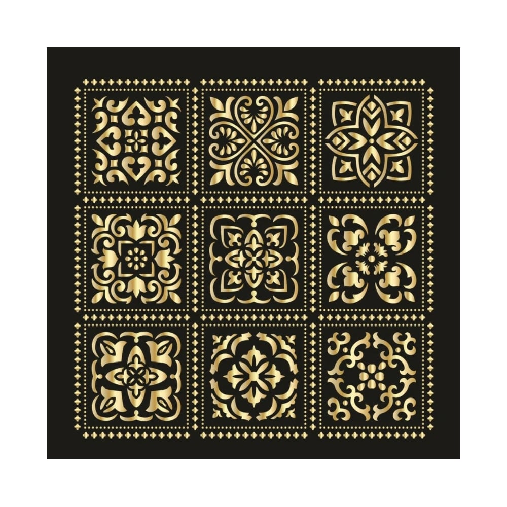 Пластиковый трафарет Luxart Template Евроузоры 1 , 40х40 см, толщина 1 ...