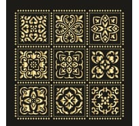 Пластиковый трафарет Luxart Template Евроузоры 1 , 40х40 см, толщина 1,5-2 мм TR32P4040