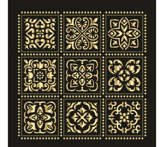 Пластиковый трафарет Luxart Template Евроузоры 1 , 40х40 см, толщина 1,5-2 мм TR32P4040 1