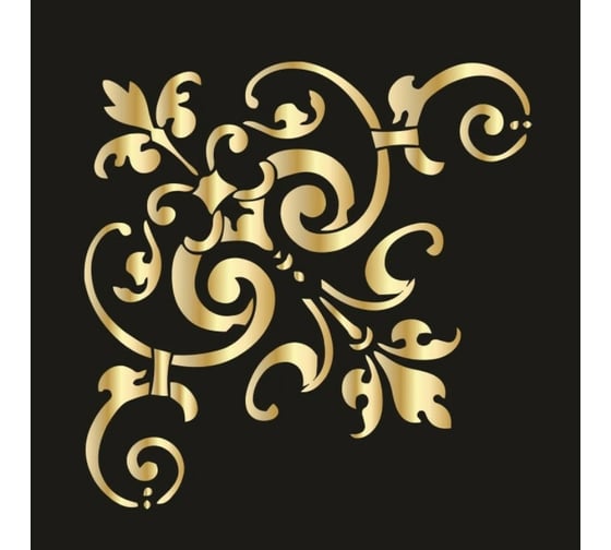 Пластиковый трафарет Luxart Template Дамаск 14 , 30х30 см, толщина 1,5-2 мм TR14P3030 1