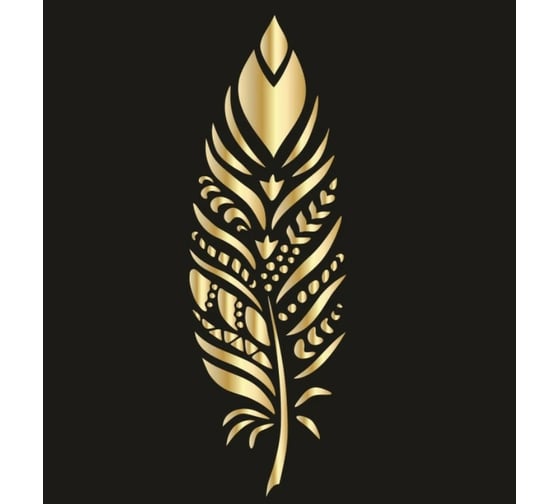 Пластиковый трафарет Luxart Template Перо 60х40 см, толщина 1,5-2 мм. TR65P6040 1