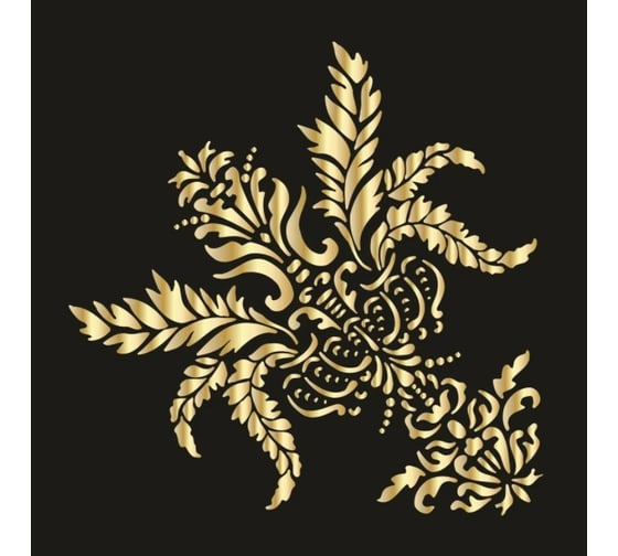 Пластиковый трафарет Luxart Template Дамаск 9 , 30х30 см, толщина 1,5-2 мм TR09P3030 1
