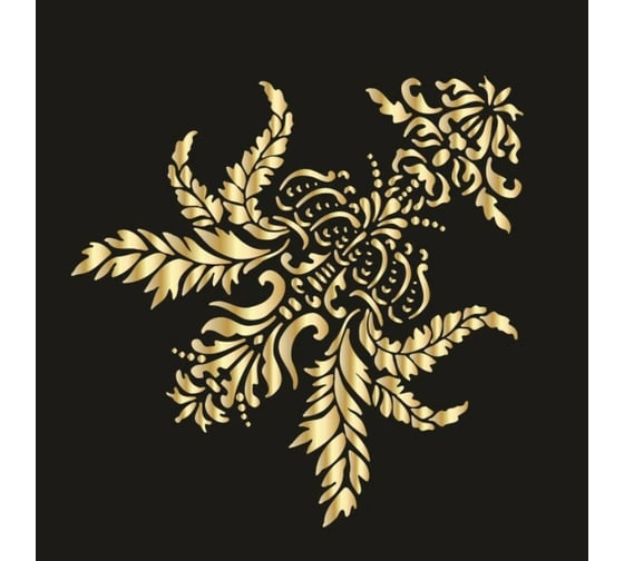 Пластиковый трафарет Luxart Template Дамаск 1 , 20х20 см, толщина 1,5-2 мм TR01P2020 1