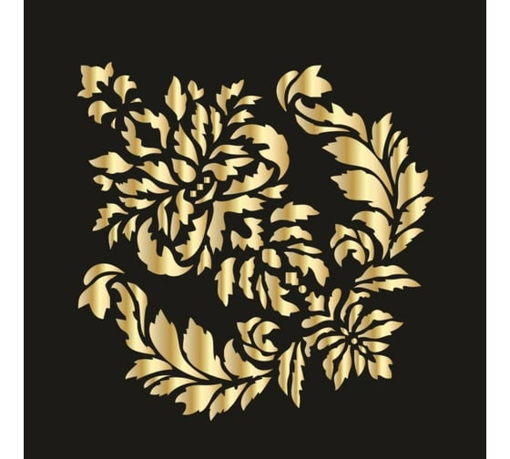 Пластиковый трафарет Luxart Template Дамаск 12 , 30х30 см, толщина 1,5-2 мм TR17P4040 1