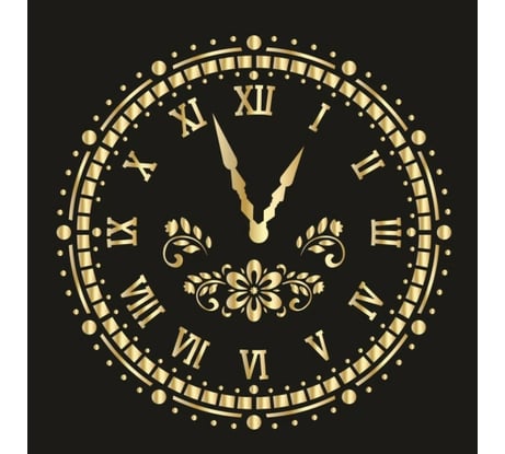 Пластиковый трафарет Luxart Template Часы 2 , 40х40 см, толщина 1,5-2 мм TR37P4040
