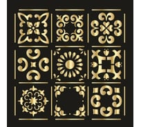 Пластиковый трафарет Luxart Template Евроузоры 2 , 40х40 см, толщина 1,5-2 мм TR33P4040