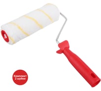 Валик малярный SAMGRUPP 200 мм с ручкой (компл. 2 шубки) диаметр 40 мм, бюгель 8 мм, ворс 12 мм иск. мех DEFN DEFN-009000200K2