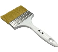 Кисть плоская Alvar 100мм с комб. натуральной щетиной, пластиковая ручка, белая (комплект из 12 штук) AL-BRL100_12