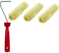 Мини-валик в сборе Accurate Водные краски Полиакрил 110мм ворс 12мм 3шт наб3 33110180