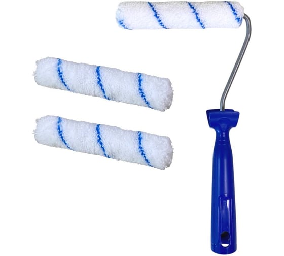 Мини-валик в сборе Accurate Лаки Микрофибра 150мм ворс 5мм 3шт наб3 31315010