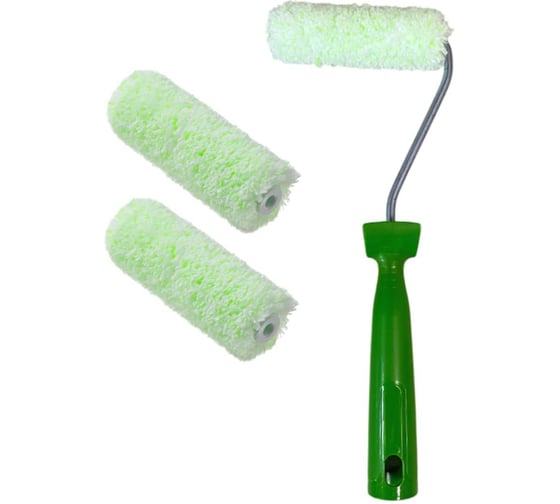 Мини-валик в сборе ACCURATE Микроволокно 110мм, ворс 11мм, 3шт 35011000 наб3