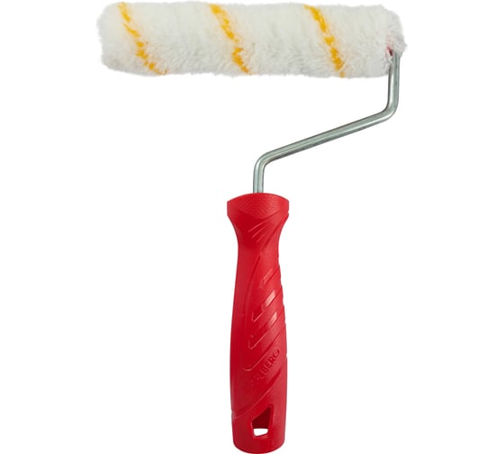 Мини-валик с ручкой Toolberg Классик-Стандарт, интерьер, полиакрил 12/150/15мм, D6мм, желт.нить ЛА-00004667