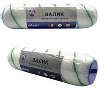 Валик малярный Alvar AL-V250WG_2 250х48мм, ворс 12 мм, белый-зеленый (2 шт)