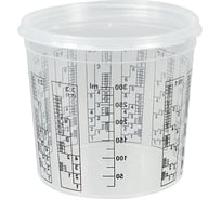 Пластиковая емкость для смешивания красок WOLF 0,385л, 200 шт. 1.4021.0385