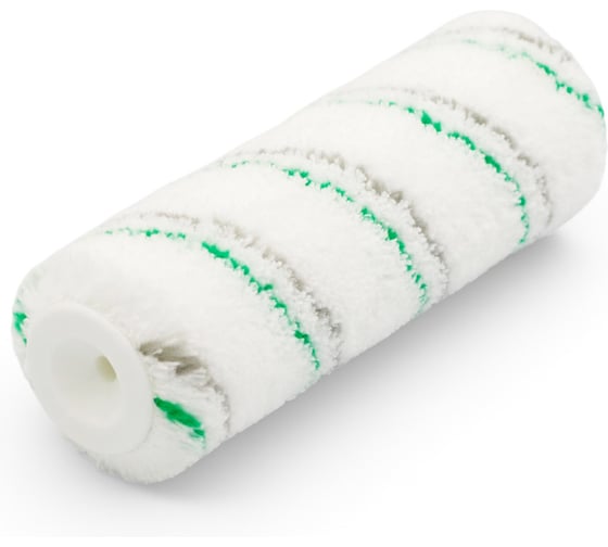 Ролик сменный ИНТЕК МАСТЕР 180 D48 ручка d8, ворс 10мм Микрофибра, зеленая+серая полосы 11008-180