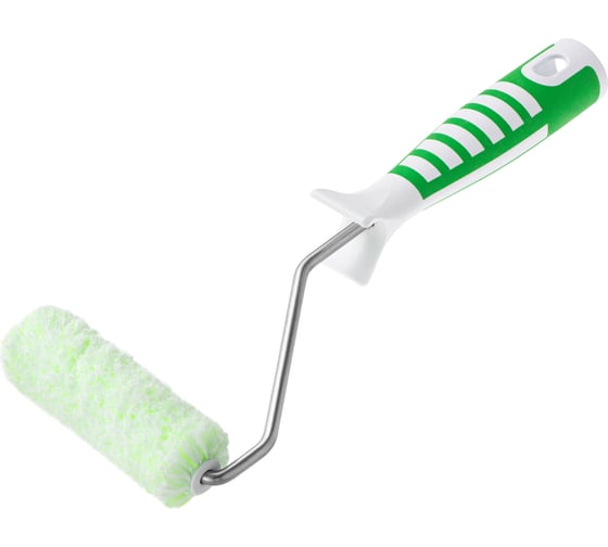 Валик для дерева Акор, ролик-мини 110 мм, микрофибра 12 мм, кронштейн 6 мм, ручка двухкомпонентная, Профи 514 30 110