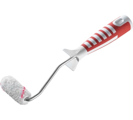 Валик для водных красок Акор, ролик-мини 60 мм, полиэстер 12 мм, кронштейн 6 мм, ручка двухкомпонентная, Профи 513 30 060