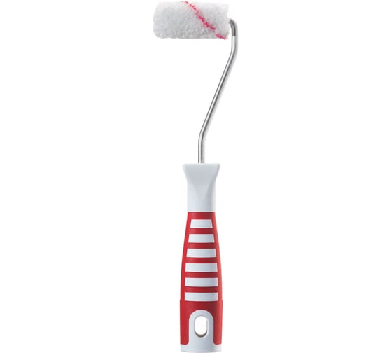 Валик для водных красок Акор, ролик-мини 60 мм, полиэстер 12 мм, кронштейн 6 мм, ручка двухкомпонентная, Профи 513 30 060