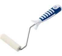 Валик для лаков Акор, ролик-мини 110 мм, велюр и шерсть 4 мм, кронштейн 6 мм, ручка двухкомпонентная, Профи 511 30 110