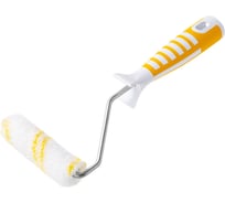 Валик для эмалей Акор, ролик-мини 110 мм, полиамид 12 мм, кронштейн 6 мм, ручка двухкомпонентная, Профи 512 30 110