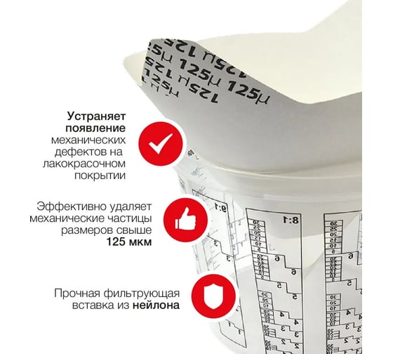 Фильтр-ситечко WOLF Премиум, 125 мкм, уп 225 шт 1.2280.0125