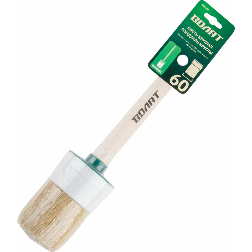 Круглая кисть ВОЛАТ №18 60 мм 10702-60 - выгодная цена, отзывы ...