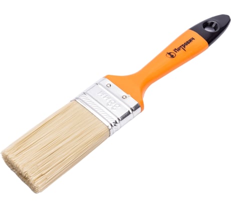 Плоская кисть Петрович 38 мм, искусственная щетина, пластиковая рукоятка 4100002362