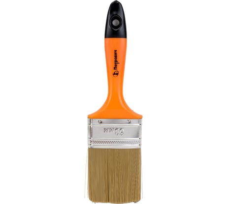 Плоская кисть Петрович 63 мм искусственная щетина, пластиковая рукоятка 4100002364