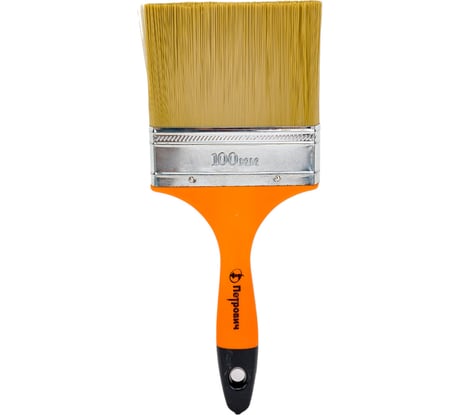 Плоская кисть Петрович 100 мм, искусственная щетина, пластиковая рукоятка 4100002280