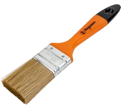Плоская кисть Петрович 38 мм, смешанная щетина, пластиковая рукоятка 4100002368