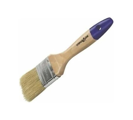Плоская кисть Управдом 100 мм, светлая натуральная щетина, деревянная лакированная ручка 4100000567