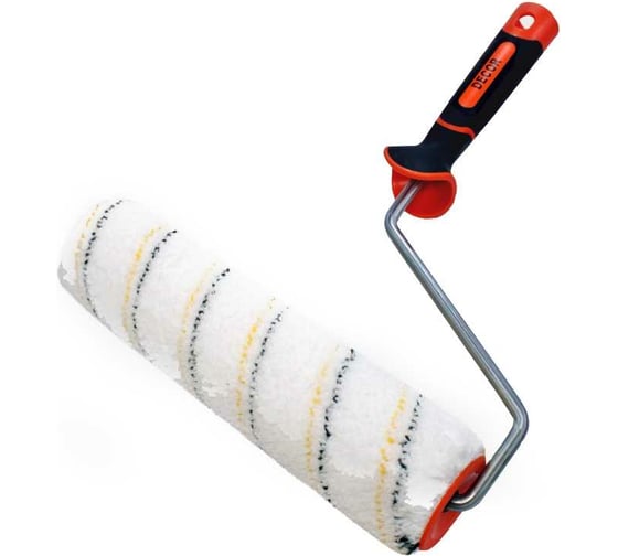 Валик DECOR PROFI с 2К ручкой, микрофибра, 180мм, d-50мм, ворс 9мм 550-4180 11607130 1