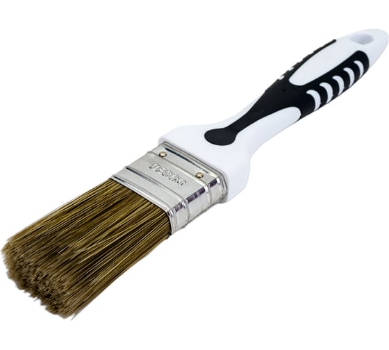 Кисть DECOR Black White для лака 35x15мм, темная щетина, 2К ручка 830-035 11607887