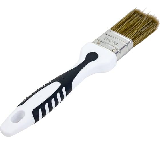 Кисть DECOR Black White для лака 35x15мм, темная щетина, 2К ручка 830-035 11607887